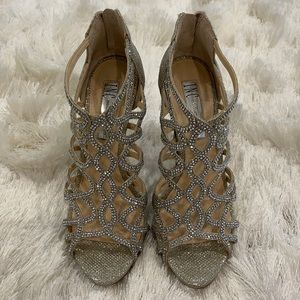 INC Champagne Cage Heels - Size 5